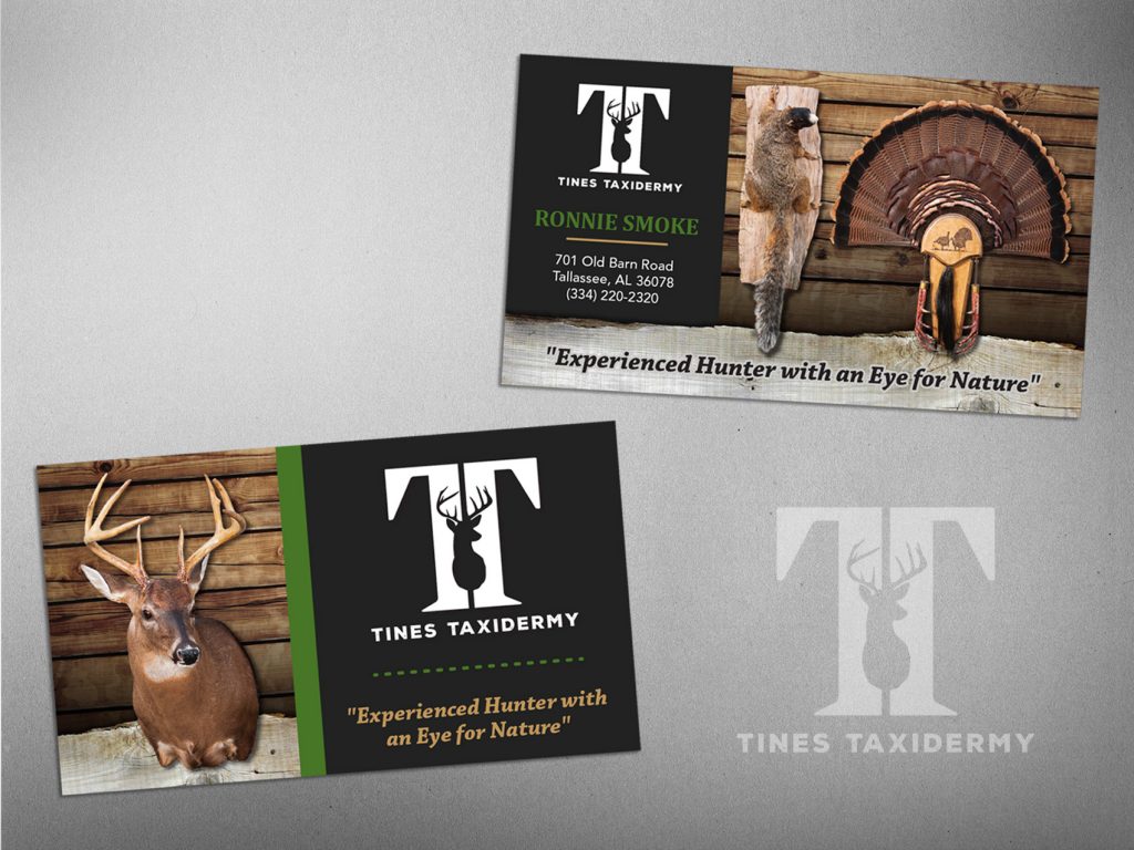 Tines Taxidermy - Business Cards